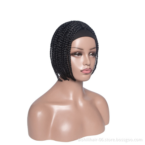 aishili headband wigs for black woman wholesale cheap synthetic braiding hair wig headband wig